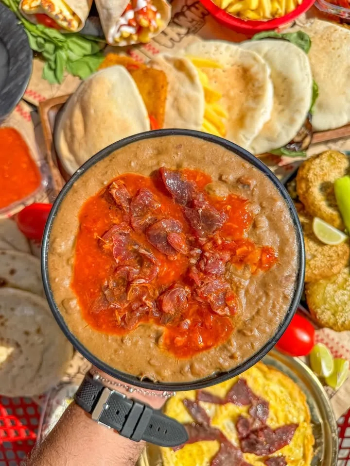 طبق فول متبل من مطعم نور